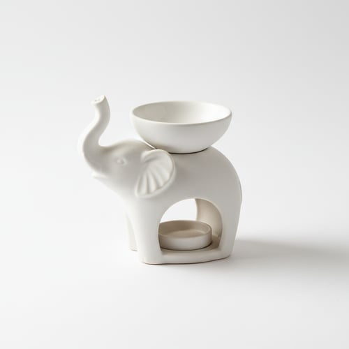 Ceramic Essential Oil Burner with Tea Light Holder Elephant Design