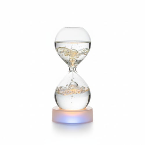 Transparent Floating Oil Hourglass Liquid Timer Desk Toy
