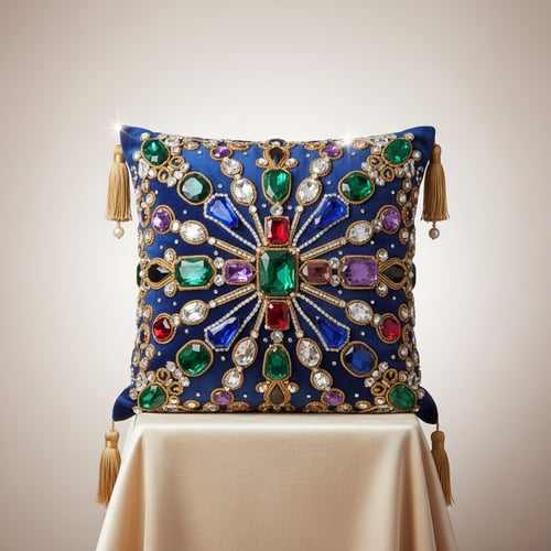 Royal Jewel Box Throw Pillow