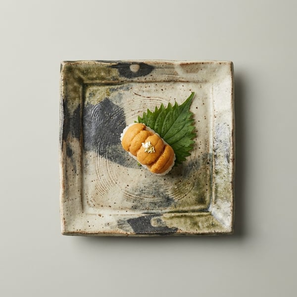Textured Ceramic Sushi Plate