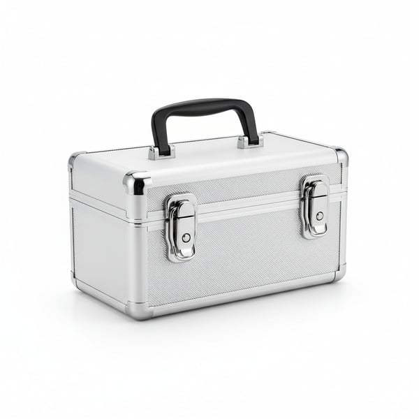 Portable Mahjong Tile Box Aluminum Case with Secure Latches