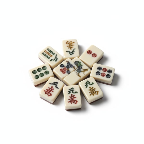 Premium Resin Mahjong Tiles Hand-Polished Classic Design