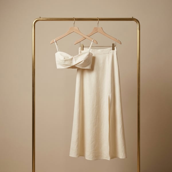 Matching Crop Top and Skirt Set