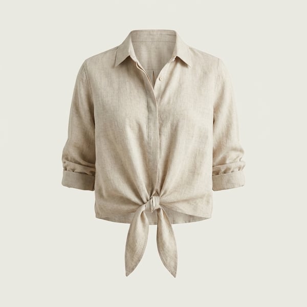 Tie-Front Casual Shirt