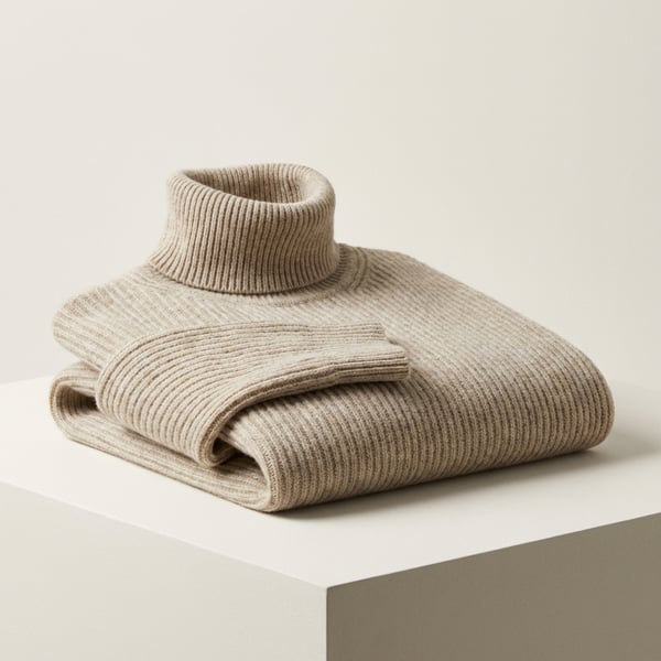 Ribbed Turtleneck Sweater