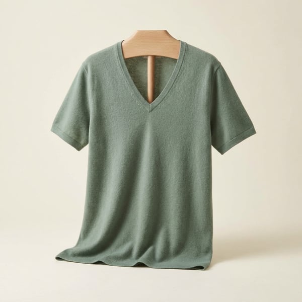 V-Neck Soft Knit Tee