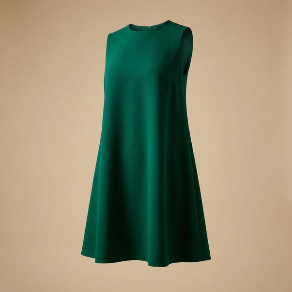Solid Color A-Line Mini Dress