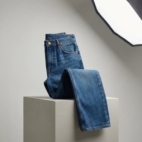 High Waist Straight Leg Jeans