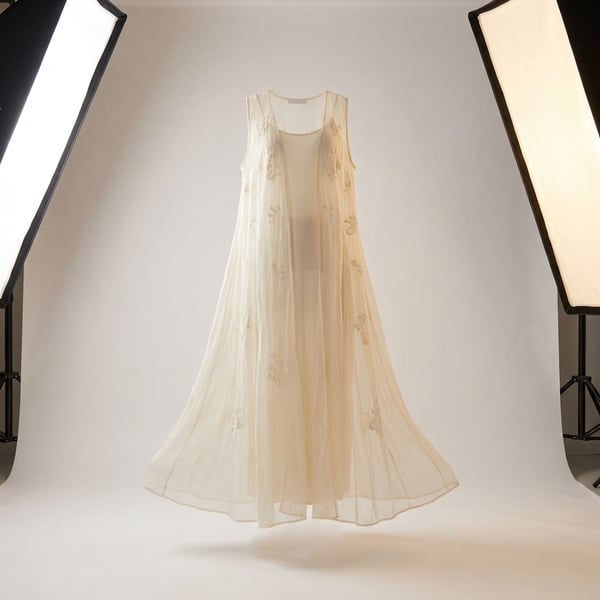 Sheer Overlay Maxi Dress