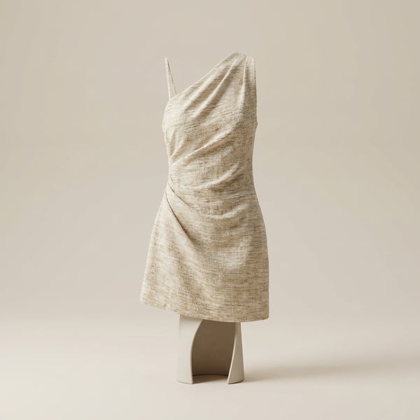 Textured Fabric Mini Dress