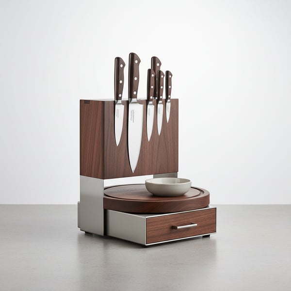 Gourmet Knife Block & Prep Stand