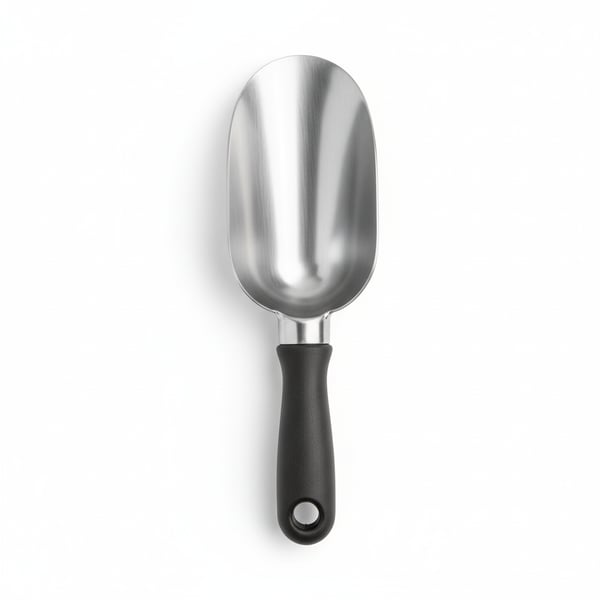 Metal Soil Scoop with Ergonomic Handle for Potting Mix