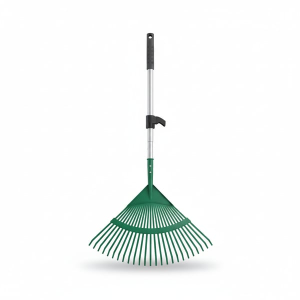 Adjustable Telescopic Handle Leaf Rake for Garden Cleanup