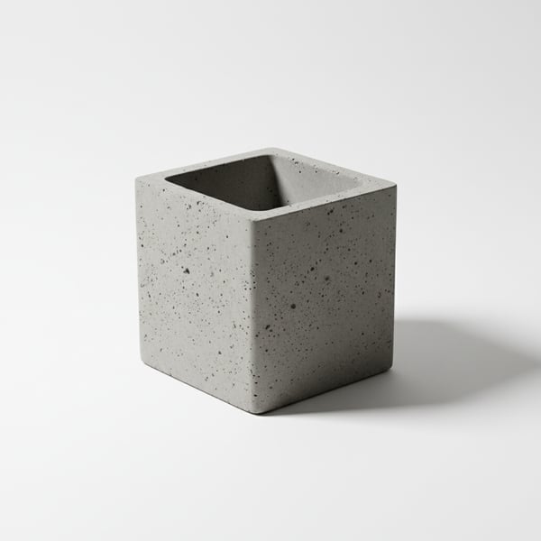 Square Concrete Planter for Modern Minimalist Garden Design