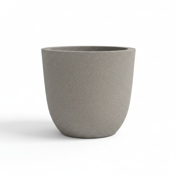 Grey Stone Finish Fiberstone Planter for Outdoor Patio