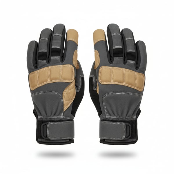 Durable Synthetic Leather Work Gloves with Padded Palm