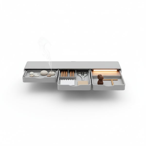 Space-Saving Under Desk Drawer Organizer for Stationery