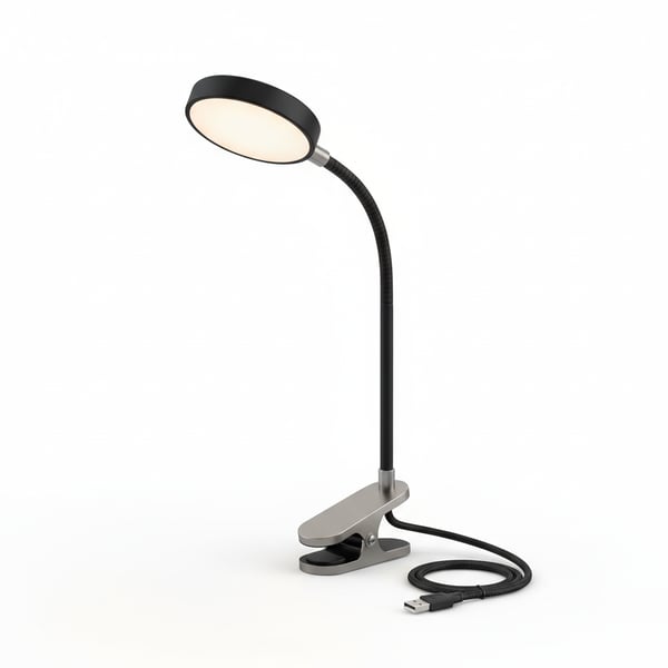 Flexible Gooseneck USB Desk Lamp with Clamp for Reading