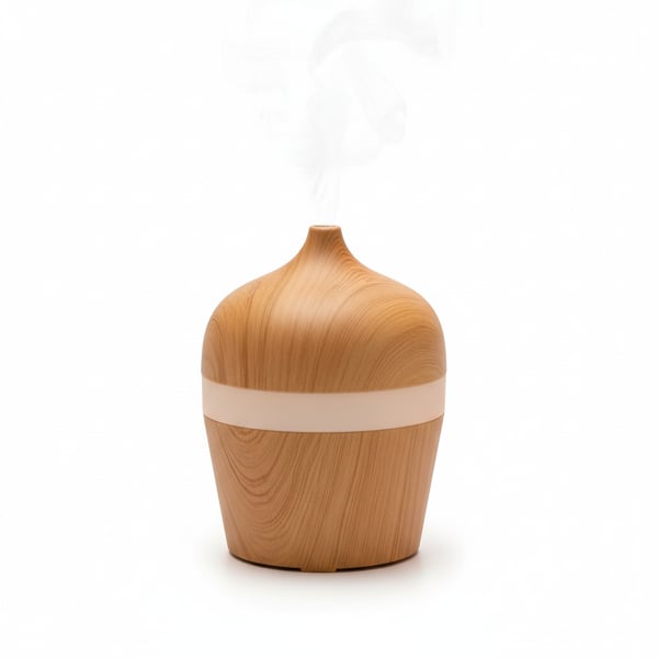 Modern Wood Grain Aroma Diffuser with Soft LED Light