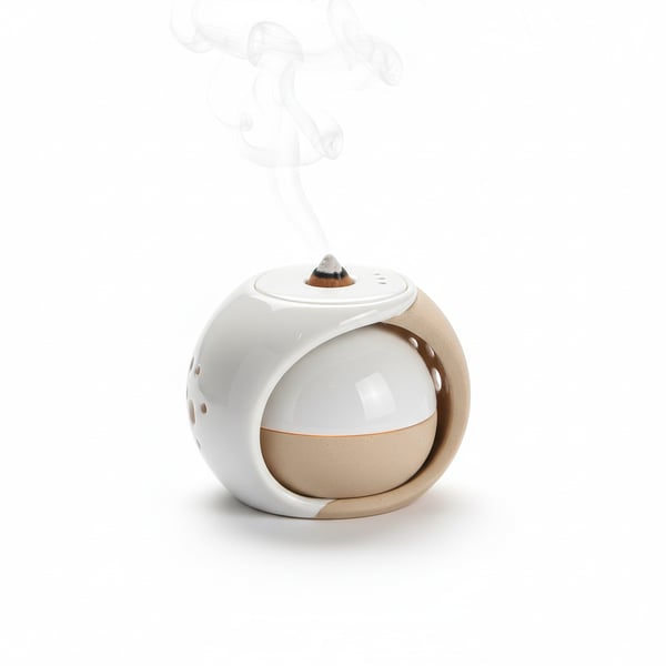 Elegant Ceramic Incense Burner for Cone and Stick Incense