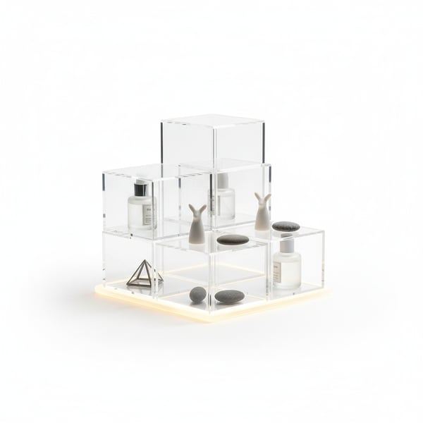 Geometric Acrylic Desk Display Stand for Small Items