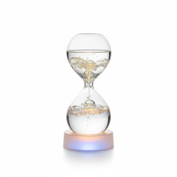 Transparent Floating Oil Hourglass Liquid Timer Desk Toy