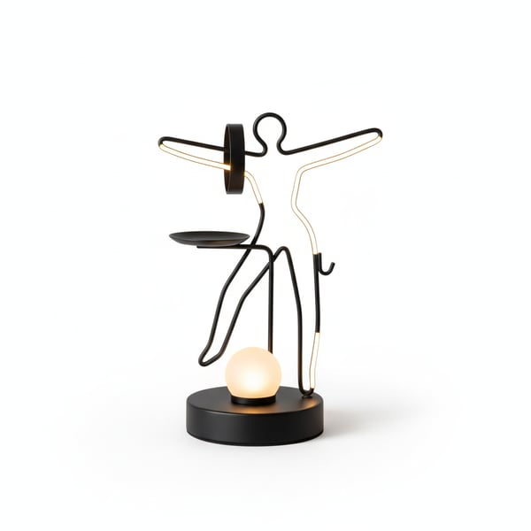 Minimalist Metal Wire Figurine Nordic Style Desk Art