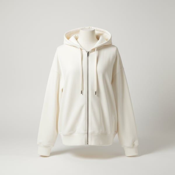 Mes Anges Relaxed Fit Zip-Up Hoodie