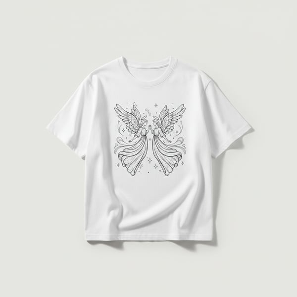 Mes Anges Soft Cotton Relaxed Fit Graphic Tee