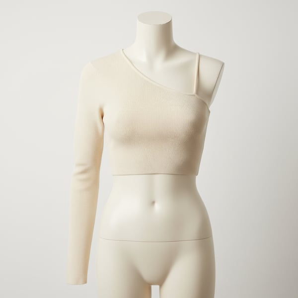 Mes Anges Asymmetric One-Shoulder Crop Top