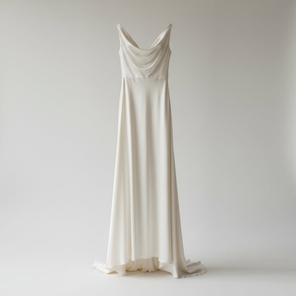 Mes Anges Minimalist Satin Evening Dress