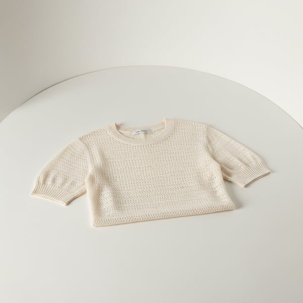 Mes Anges Lightweight Knit Short Sleeve Top