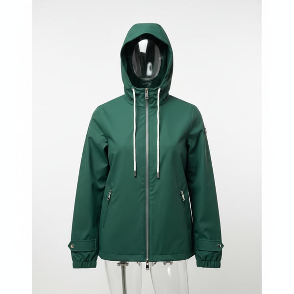 Mes Anges Water-Resistant Hooded Rain Jacket