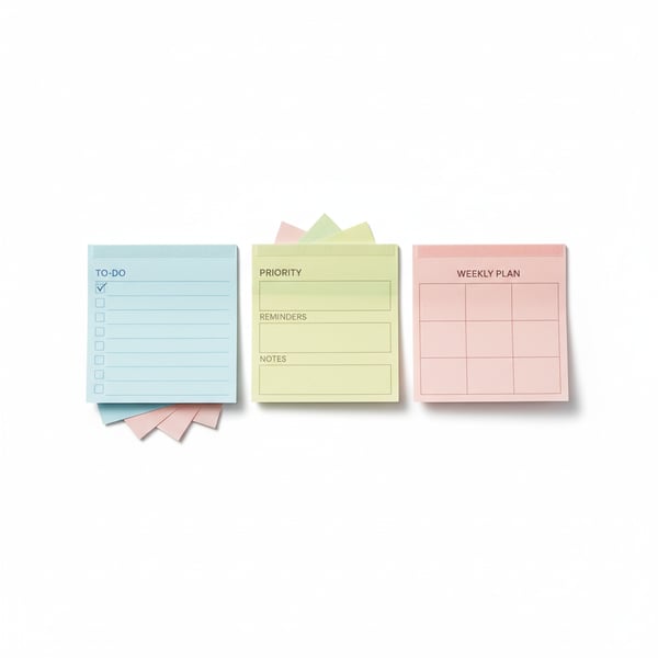 Office Planner Sticky Note Set with To-Do Sections