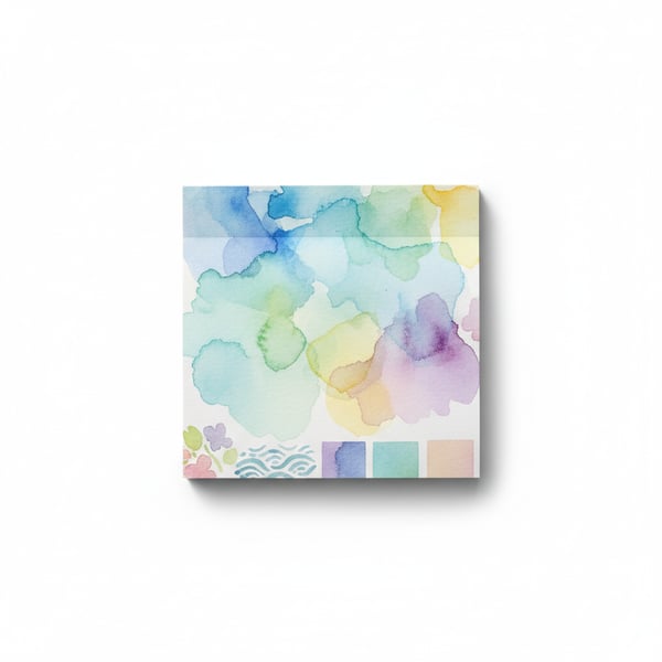 Artistic Watercolor Design Sticky Notes Collection