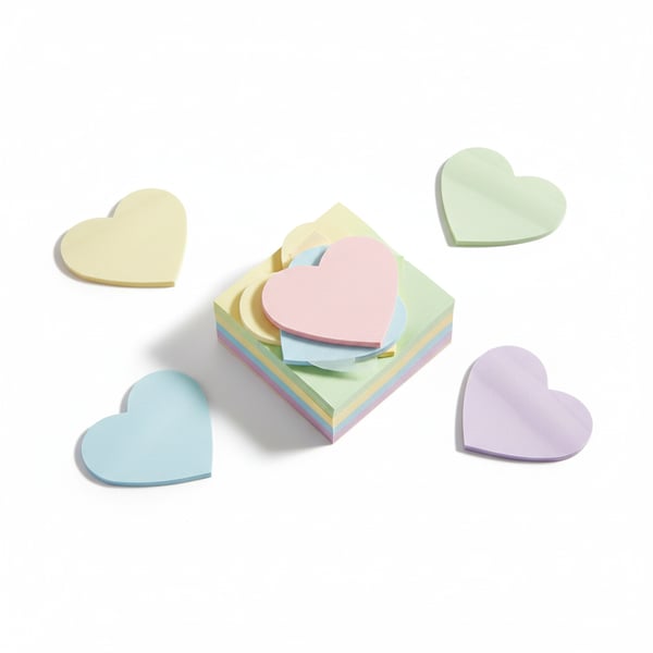 Heart Shaped Mini Sticky Notes for Cute Messages
