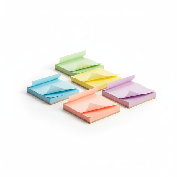 Assorted Multi-Color Sticky Note Packs for Planning