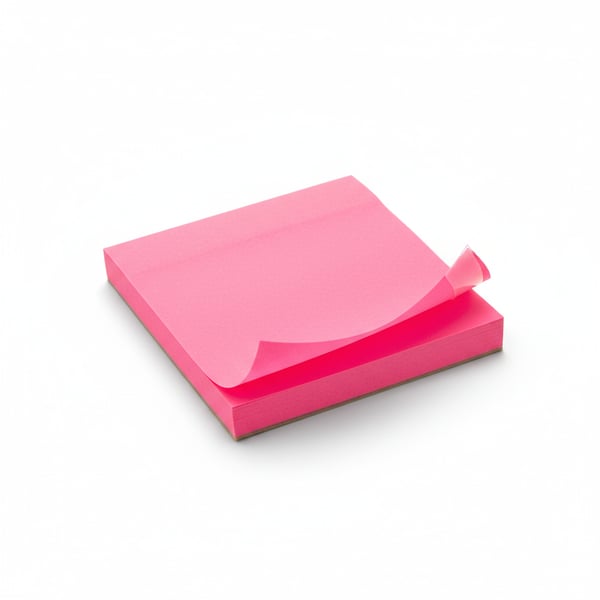 Bright Neon Pink Self-Stick Notes Large Pack