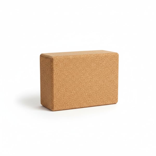 High-Density Cork Yoga Block for Stability and Support