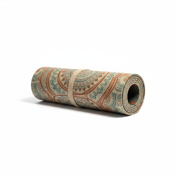 Mandala Print Natural Rubber Yoga Mat for Mindful Practice