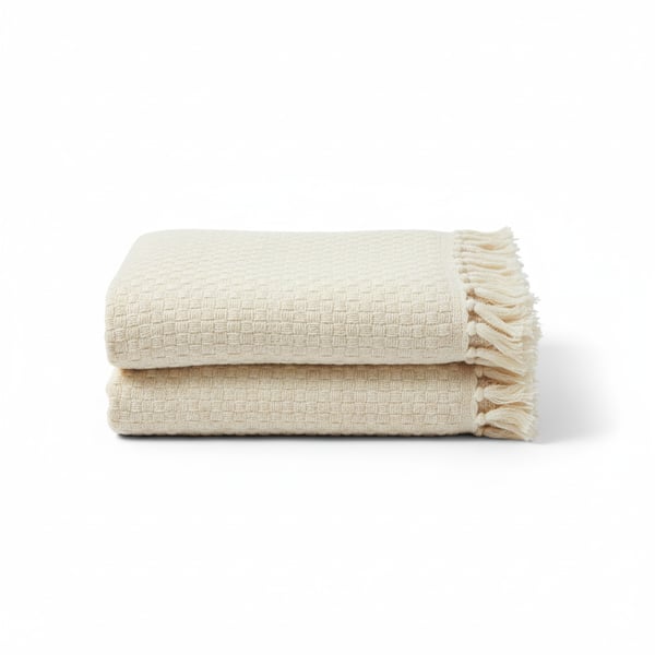 Soft Woven Cotton Yoga Blanket for Warmth and Support