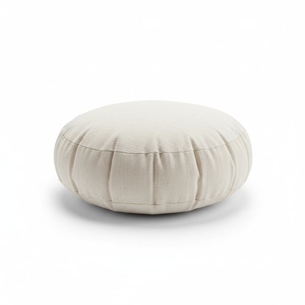 Organic Cotton Zafu Meditation Cushion with Kapok Fill