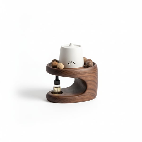 Handcrafted Wood Aroma Diffuser Decorative Stand