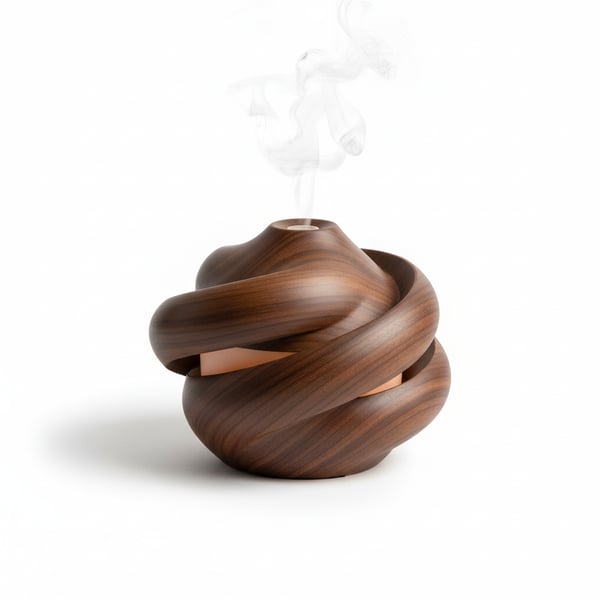 Sculptural Wooden Electronic Aroma Diffuser Art