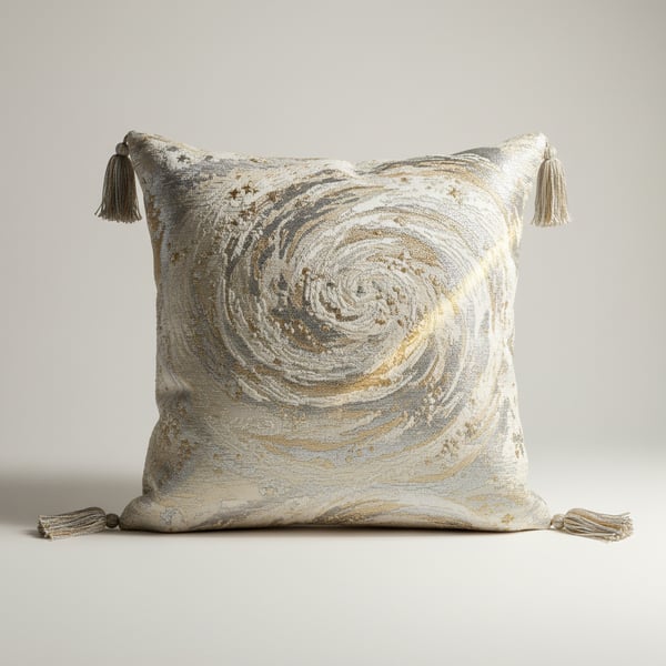 Celestial Weave Textured Cushion