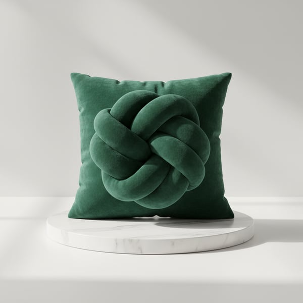 Artisan Knot Velvet Pillow