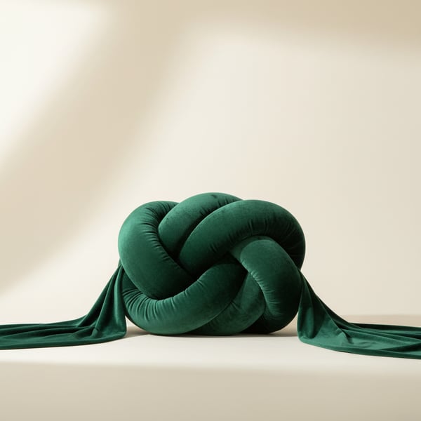 Opulent Velvet Knot Pillow