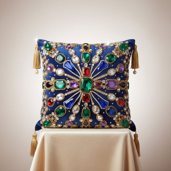 Royal Jewel Box Throw Pillow