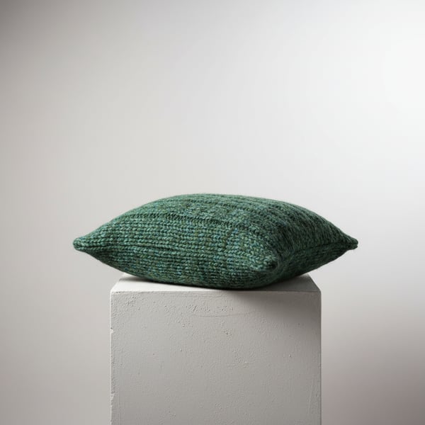 Veridian Serenity Knit Pillow