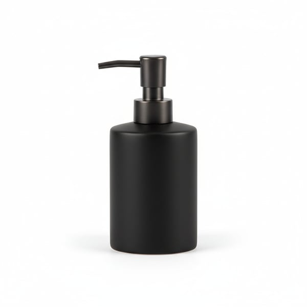 Matte Black Ceramic Refillable Soap Dispenser - Kitchen Hand Soap Pump